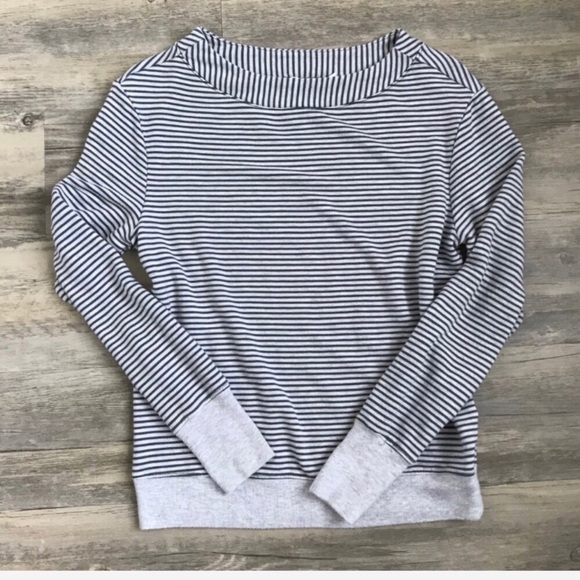 Athleta Tops - Athleta Studio Striped Boatneck Long Sleeve